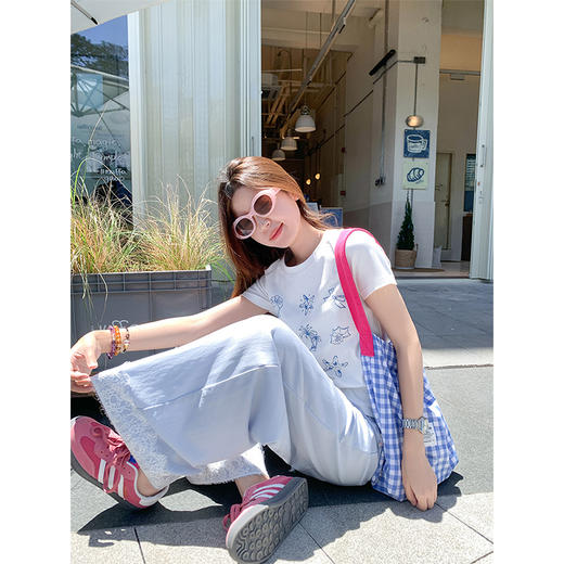 【169元任选2件】最后一波现货！小众甜美宽松抽绳百搭阔腿裤 商品图1