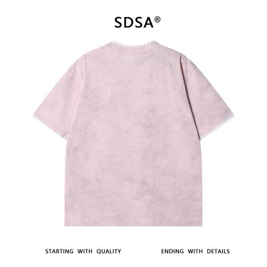 T3271夏季高级感新款潮牌撞色缝线印花字母短袖T恤小众设计百搭上衣 商品图5