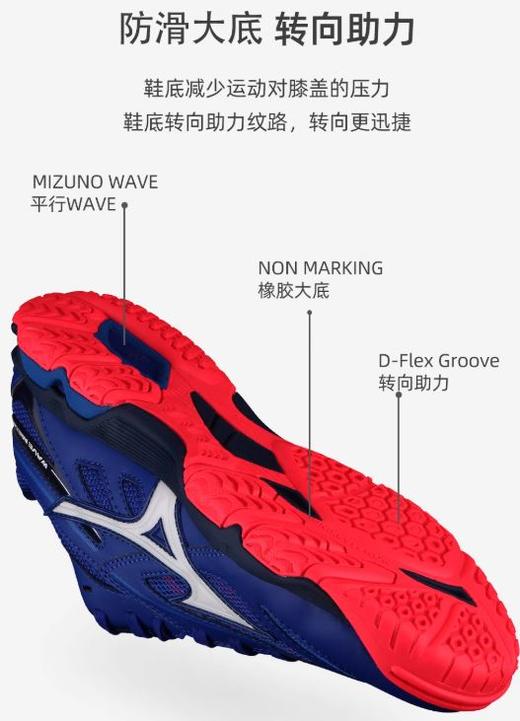MIZUNO美津浓乒乓球运动鞋新球拍训练比赛耐磨防滑透气81GA191520 商品图4