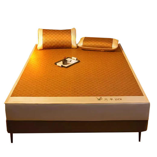 【亲肤无刺！夏季艾草驱蚊凉席】凉席柔软舒适，夏日炎炎，清凉一夏。细腻刺绣，环保材质，柔软可折叠，轻松打理。隐约营造一种神秘氛围，时尚家居必备！ 商品图4