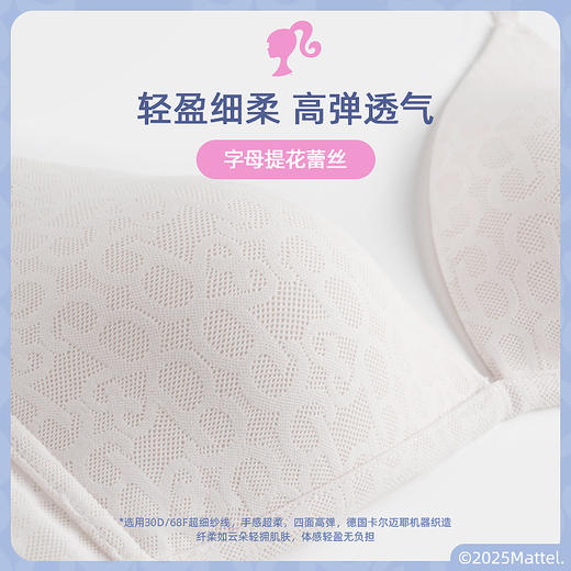 好奇蜜斯芭比联名内衣女大胸显小胸薄无钢圈无痕文胸罩套装蕾丝夏
  南妮 商品图2