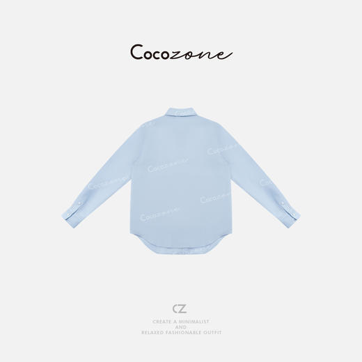 COCO ZONE 刘一一 【100亚麻】简约休闲单排扣女式衬衫CD1A0216 商品图1