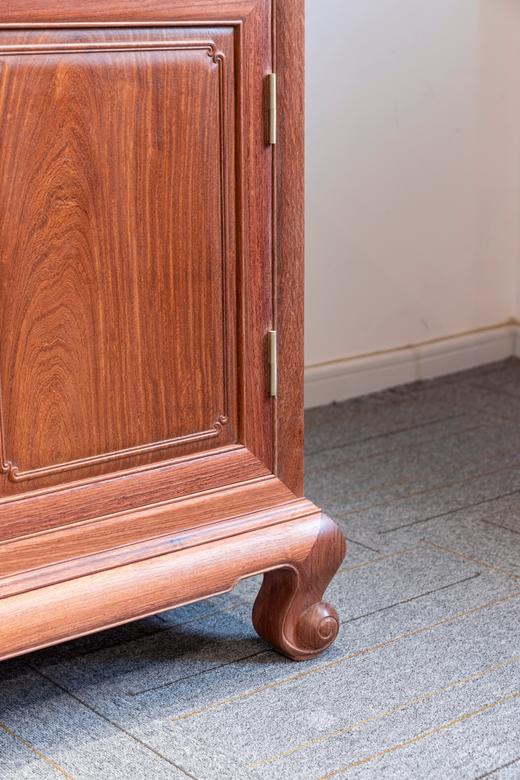 红桥红  家具严选  缅甸花梨（大果紫檀）【158 明式四抽屉 餐边柜】 商品图5