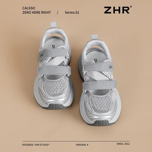 ZHR则则5CM增高镂空老爹鞋女夏季网面透气魔术贴运动老爹凉鞋女鞋 商品图2
