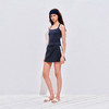 NUTHa字运动短裙半身裙撞色拉链开衩网球裙 深藏青/白色 商品缩略图3