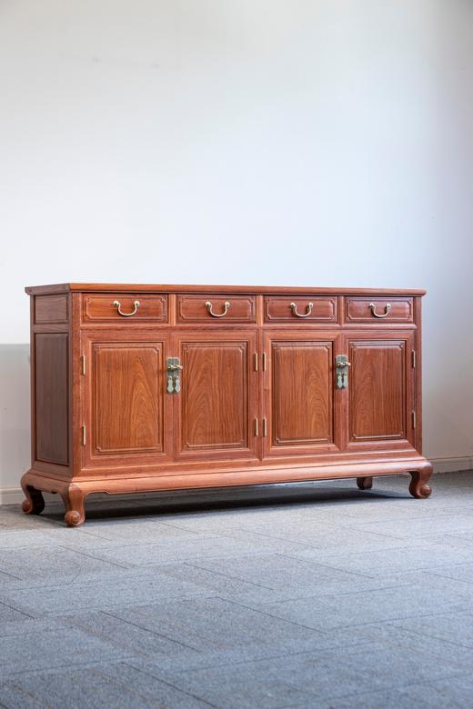 红桥红  家具严选  缅甸花梨（大果紫檀）【158 明式四抽屉 餐边柜】 商品图1