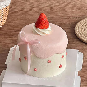 【甜甜梦语】如恋语轻柔少女心萌动-水果夹心生日蛋糕