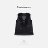 COCO ZONE 刘一一  【100亚麻】透气木耳边绑带无袖背心CD2A0979 商品缩略图0