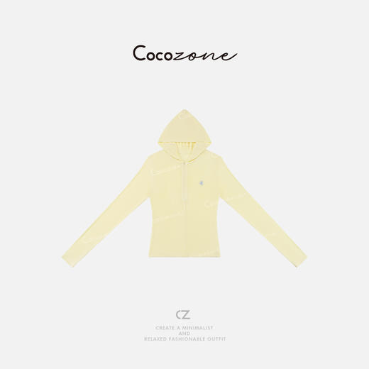 COCO ZONE 刘一一 【连帽拉链】简约图案通勤长袖针织衫CD1A0517 商品图0