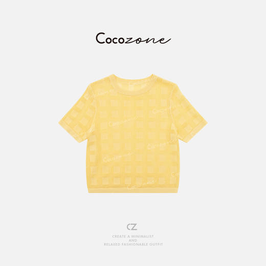 COCO ZONE 刘一一 【三醋酸混纺】亲肤圆领休闲毛织上衣CD1A0794 商品图0