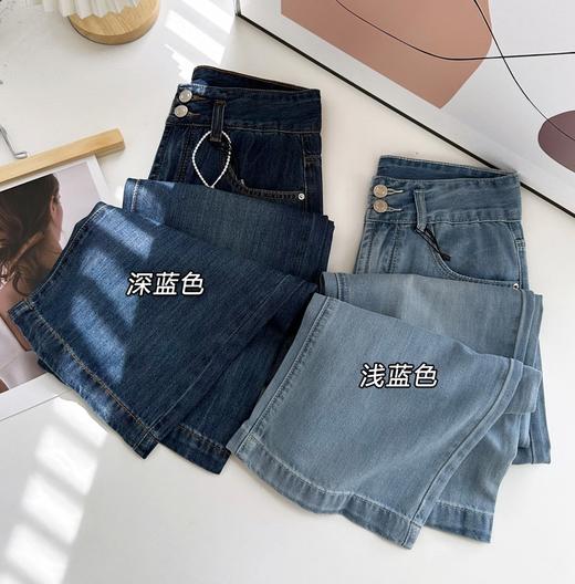 再升级版炎夏两粒扣天丝莫代尔棉黄金软牛仔直筒裤 商品图10