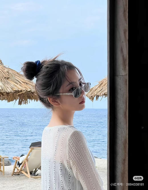 426-5秦岚 fake me 老钱风 nocap金属合金镜架 复古蛋型 墨镜 超级舒适 商品图5