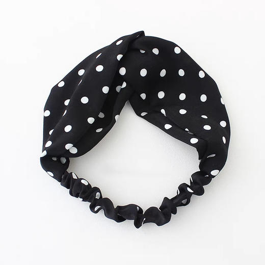 复古宽边交叉发带甜美简约头巾松紧束发带(赠品颜色随机) 商品图1