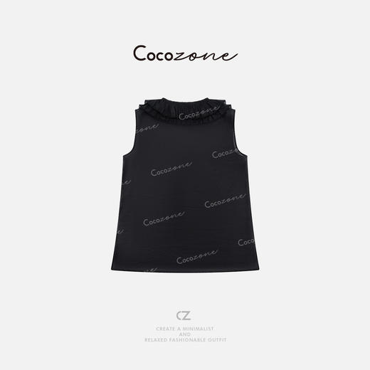 COCO ZONE 刘一一  【100亚麻】透气木耳边绑带无袖背心CD2A0979 商品图1