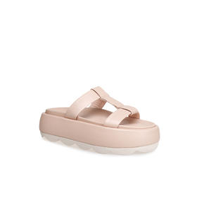 豪麟名鞋AGL女鞋凉拖羊皮革D690007粉色