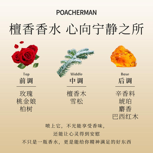 柏世曼檀香香水寺庙味道檀木香持久留香男女士木质香中性小众香水 商品图2