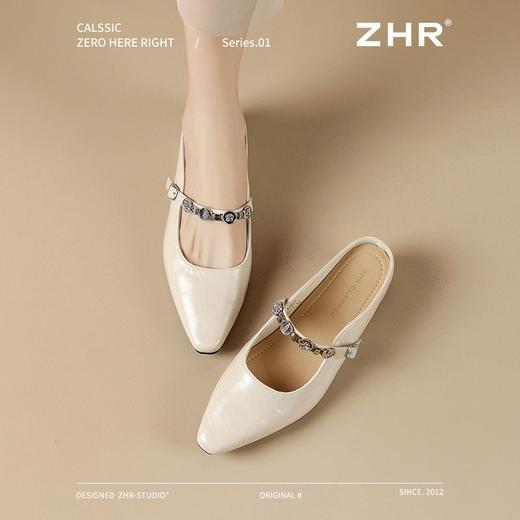 ZHR则则金属饰扣穆勒拖鞋女2025新款舒适透气柔软内增高包头拖 商品图7