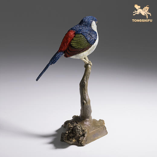 铜师傅《铜师傅百鸟集》之针尾娇鹟 客厅桌面铜摆件 家居工艺品 商品图1