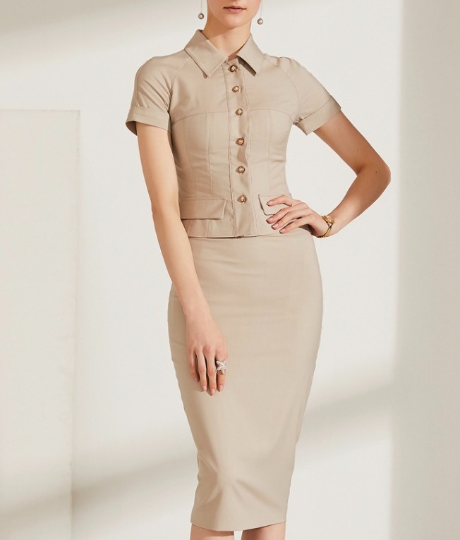 “口袋情书”💌 修身套裙 J9203572