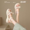 ZHR时尚厚底凉鞋2025夏季新款百搭一字女鞋小众ins蝴蝶结增高凉鞋 商品缩略图7