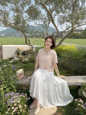 火桐hooton 高货系列 25姆米高密弹力重绉短袖YT2011