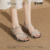 ZHR则则两穿水钻凉鞋女2025夏季新款时尚百搭平底拖鞋外穿凉拖鞋 商品缩略图6