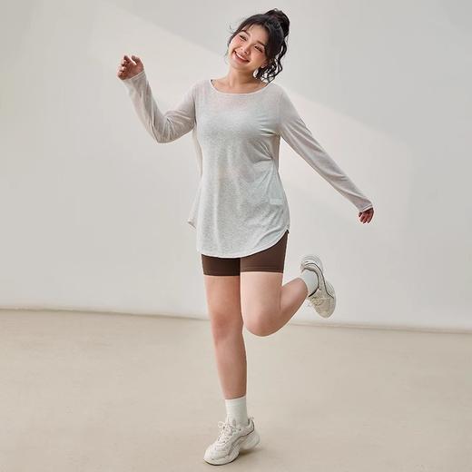 【限时秒】YOGACODE【火树银花系列】宽松大码瑜伽服罩衫女微胖女孩运动罩衫长袖DWA215161 商品图4