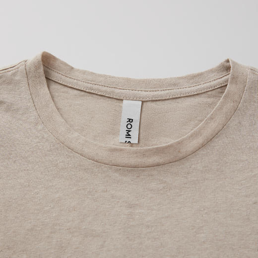 ROMI STUDIO进口亚麻棉混纺环保原色花纱圆领短袖T恤 RWCSSD2024【发货时效25天】 商品图2