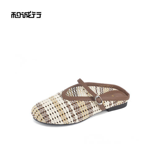 和诚行 2025夏季新款时尚百搭半包拖鞋女舒适一脚蹬穆勒鞋0770197 商品图1