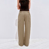 NUTH宽松直筒水洗做旧感可调节抽绳束脚工装裤女 商品缩略图2