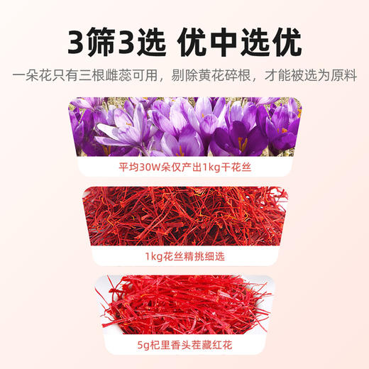 【杞里香藏红花伊朗1g、3g】官方旗舰店西红花茶
龙头凤尾 根根完整 汤色金黄 商品图2