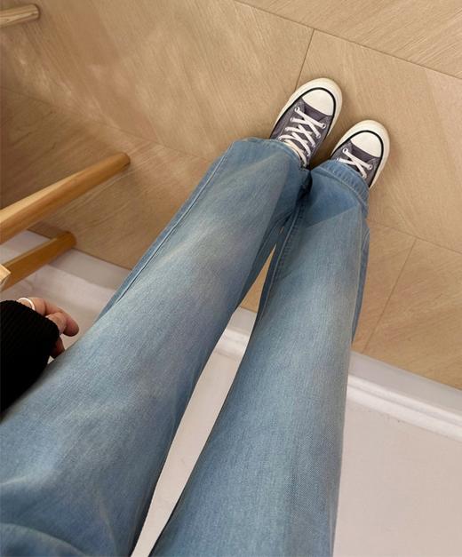 再升级版炎夏两粒扣天丝莫代尔棉黄金软牛仔直筒裤 商品图3