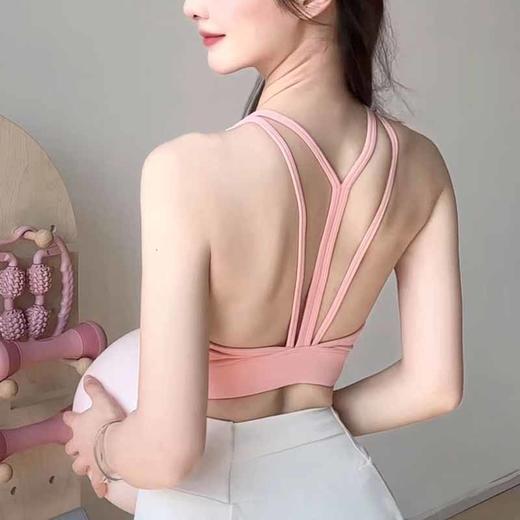 YOGACODE【火树银花系列】细肩带美背运动内衣女固定杯亲肤凉感健身背心DWB115429 商品图0