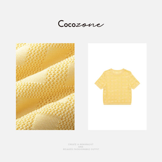 COCO ZONE 刘一一 【三醋酸混纺】亲肤圆领休闲毛织上衣CD1A0794 商品图2