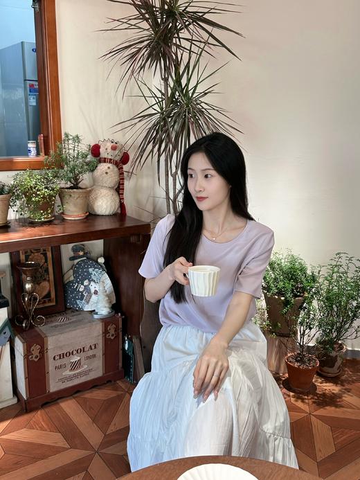 火桐hooton 高货系列 25姆米高密弹力重绉短袖YT2011 商品图7