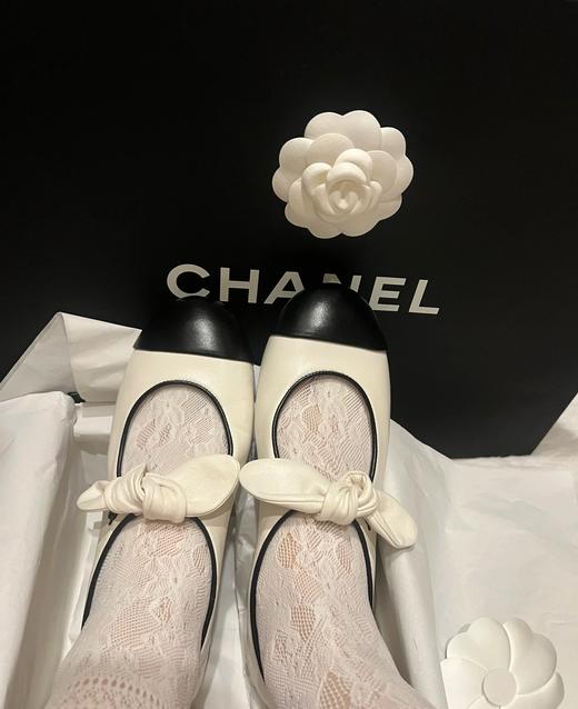 小香珍妮头层牛皮小羊皮内增高蝴蝶结芭蕾鞋 商品图6