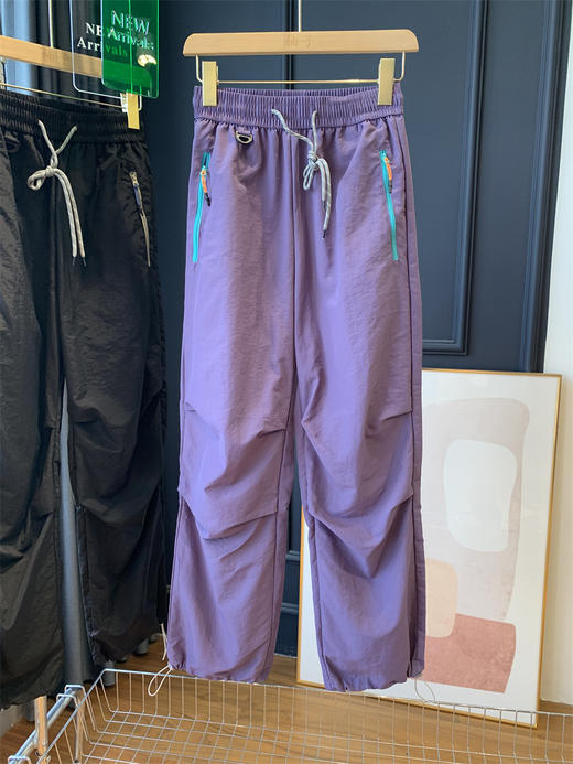 山系户外机能风！撞色抽绳工装速干裤！阔腿裤休闲裤女夏G042521 商品图9