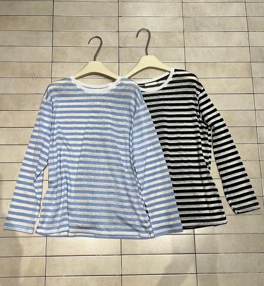 【门店同款】ENJOY夏季韩系轻透条纹T 162406409 商品图0