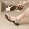ZHR网红包头凉鞋女2025新款高级浅口小皮鞋洋气小香风优雅凉鞋女 商品缩略图2