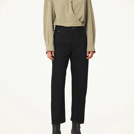 洛诗琳11819法系气质牛仔裤2025新款简约舒适扭缝直筒牛仔裤24005 商品图1