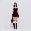 NUTH云感堆褶蓬蓬花苞裙短裙裤女 白色/黑色 商品缩略图4
