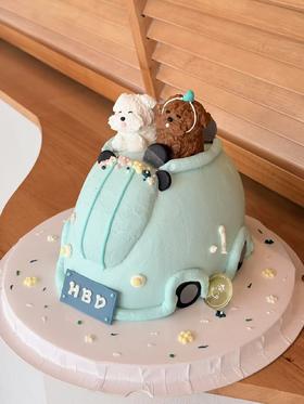 【手绘定制款】兜风小狗小汽车