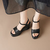 【预售5天】头层牛皮夏新款厚底沙滩坡跟女凉鞋高跟防水台舒适松糕鞋RLJR&D380 商品缩略图4