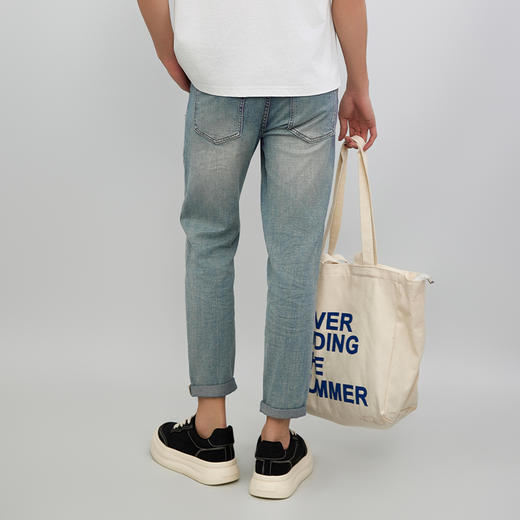 【新品上市】HX 夏季水洗牛仔九分裤合体版型复古S210520039101 商品图2