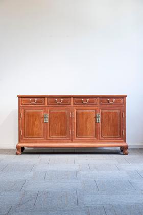 红桥红  家具严选  缅甸花梨（大果紫檀）【158 明式四抽屉 餐边柜】