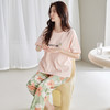 自然醒桃气家居服睡衣女款夏季纯棉短袖长裤少女夏家居服全棉套装QH 商品缩略图6