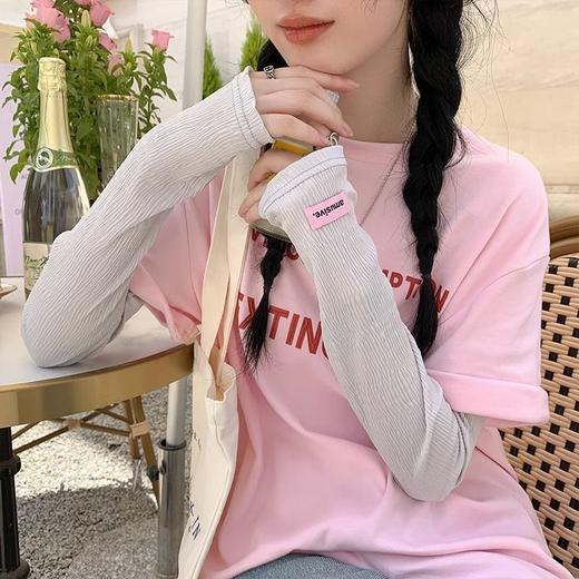 2025【露思同款】冰丝冰袖夏季防晒袖套 女生防紫外线薄款护臂开车手袖 商品图7