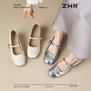 优选丨ZHR则则银色玛丽珍鞋女法式平底单鞋2025春季新款浅口软底豆豆鞋 商品缩略图2