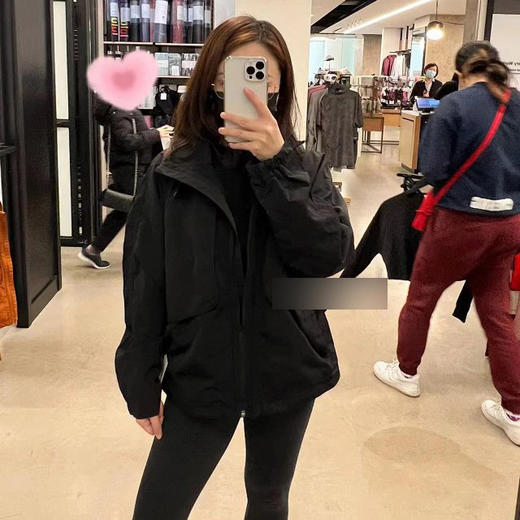 洛诗琳12649新款设计感隐藏帽两穿短款夹克外套女816 商品图2