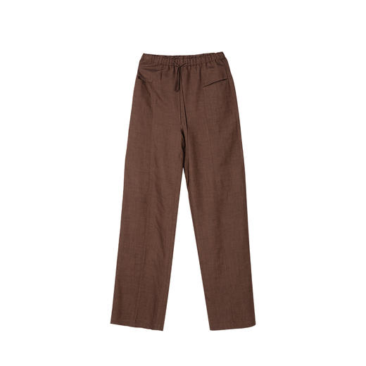 C+IMPRESS/西嘉天丝亚麻 松弛老钱风裤子女夏季抽绳高个子阔腿裤 商品图4